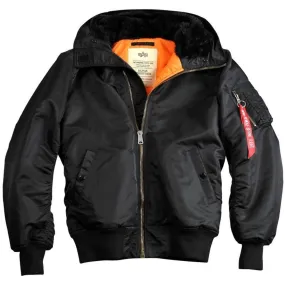 Alpha Industries Bomber Jacke MA-1 Hooded schwarz L