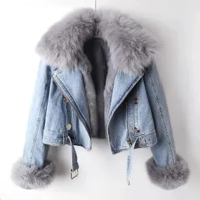 Heidi-Mode | Geflammte Jeansjacke